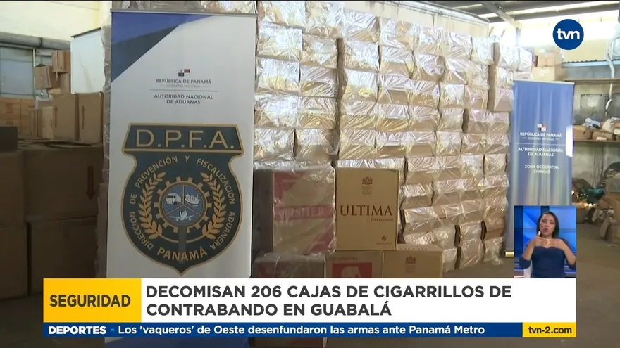 Decomisan cigarrillos en Chiriquí