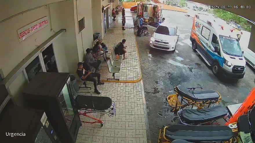 Imagen cuando el vehículo particular llegó con una persona fallecida.