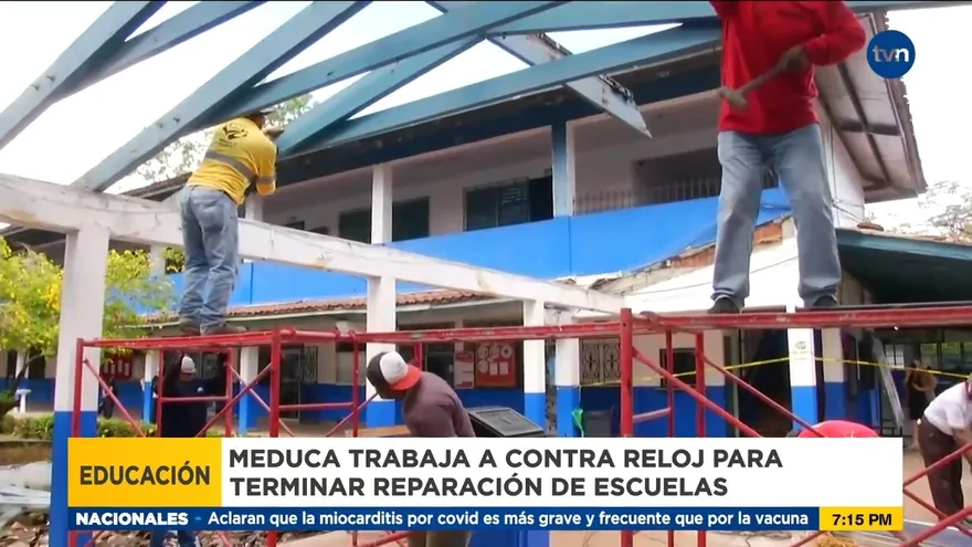 Meduca trabaja contra el reloj en reparación de escuelas en Coclé