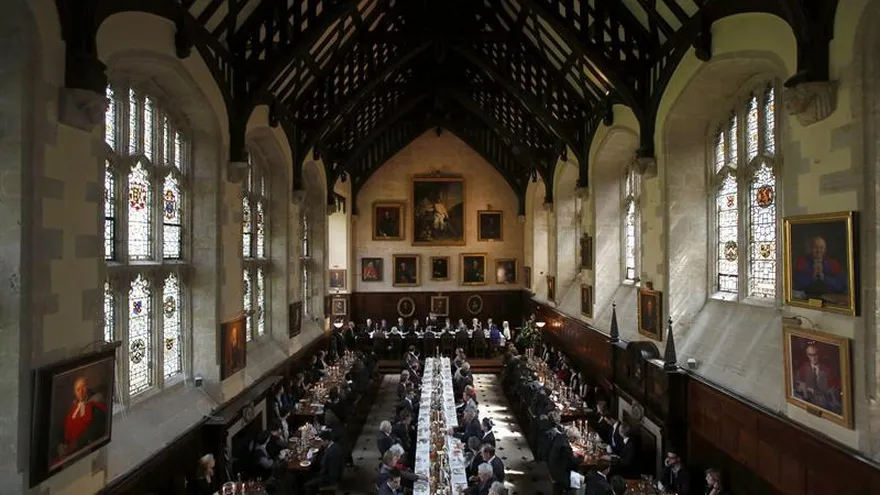Vista general del Exeter College de la universidad de Oxford.