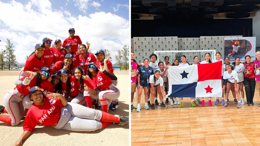 Equipos de sóftbol y balonmano femenino del Colegio Mariano Prados Araúz
