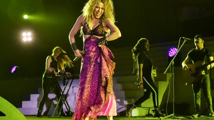 Shakira pone el brillo en la inauguración de los Centroamericanos 2018. AFP