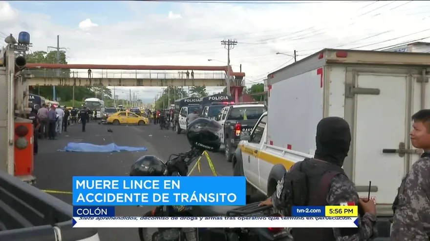 Una unidad lince muere en accidente de tránsito en Colón