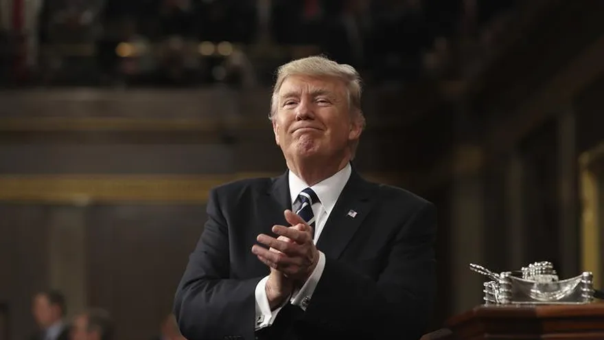 El presidente de los Estados Unidos, Donald Trump, ofrece su discurso en el Congreso en Washington DC (Estados Unidos) el 28 de febrero de 2017.