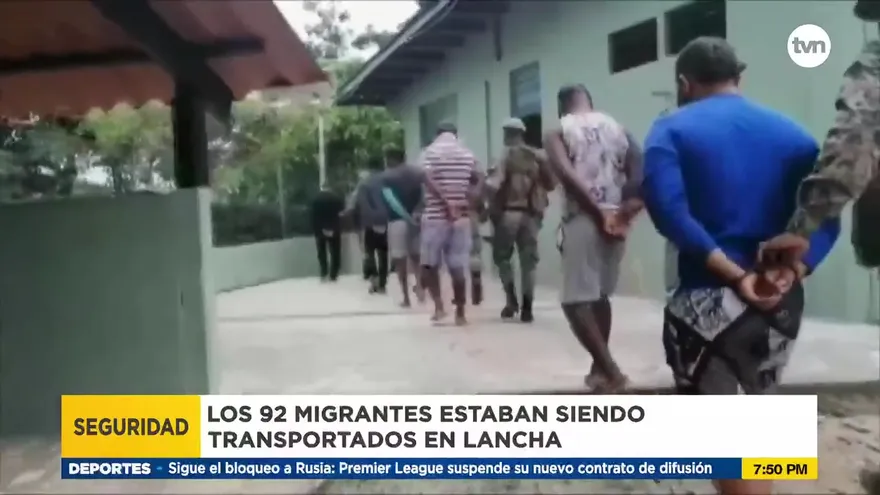 Migrantes rescatados en Guna Yala
