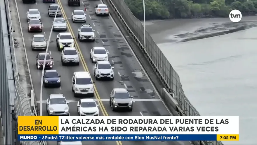 ¿A qué se debe que la calzada de rodadura del Puente de las Américas?