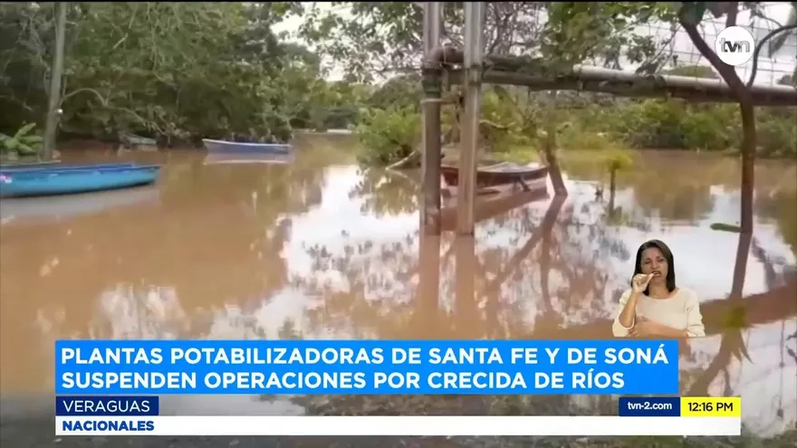 Plantas potabilizadoras de Veraguas afectadas por mal tiempo