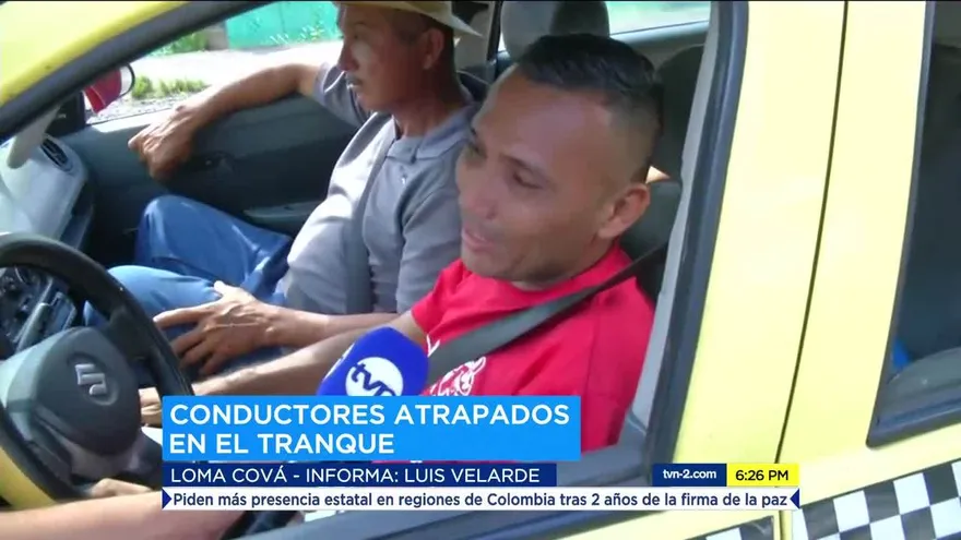 Conductores atrapados en el tranque por trabajos en Loma Cová