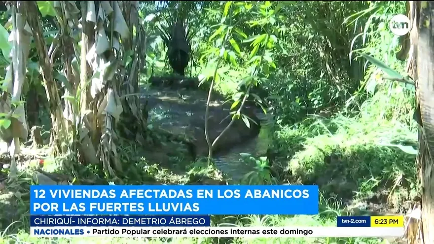 Fuertes lluvias ocasionan inundaciones en 12 casas de Los Abanicos y San José, Chiriquí