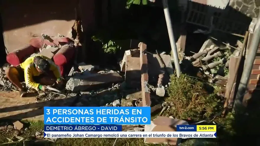 Conductor colisiona contra una residencia en Chiriquí