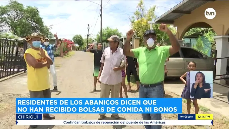 Moradores de comunidades en Chiriquí claman por la entrega de bolsas de comida