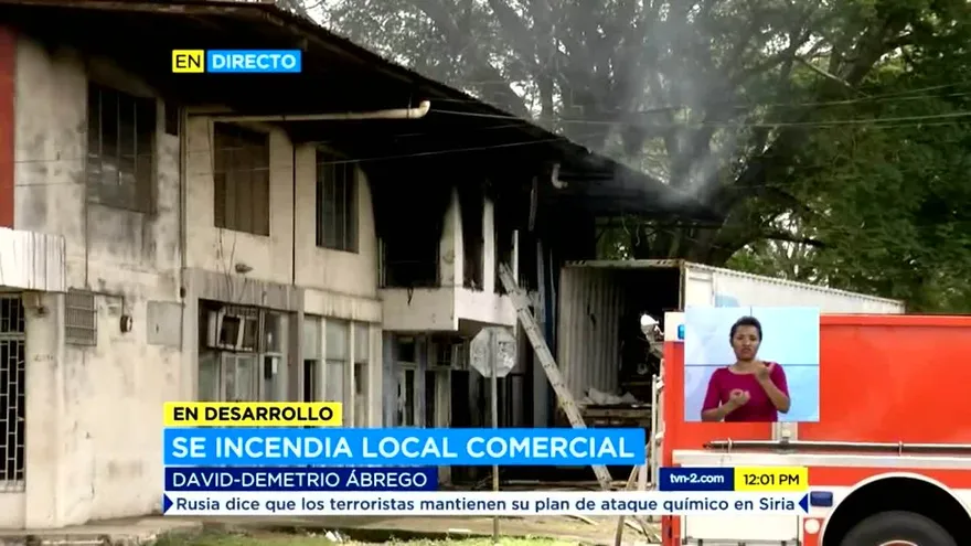 Se incendia local comercial en Chiriquí