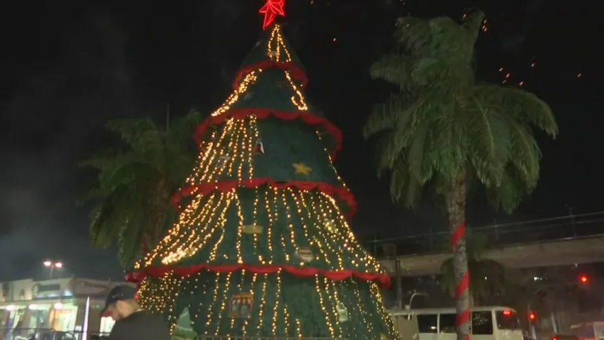Encendido de arbolito en San Miguelito.