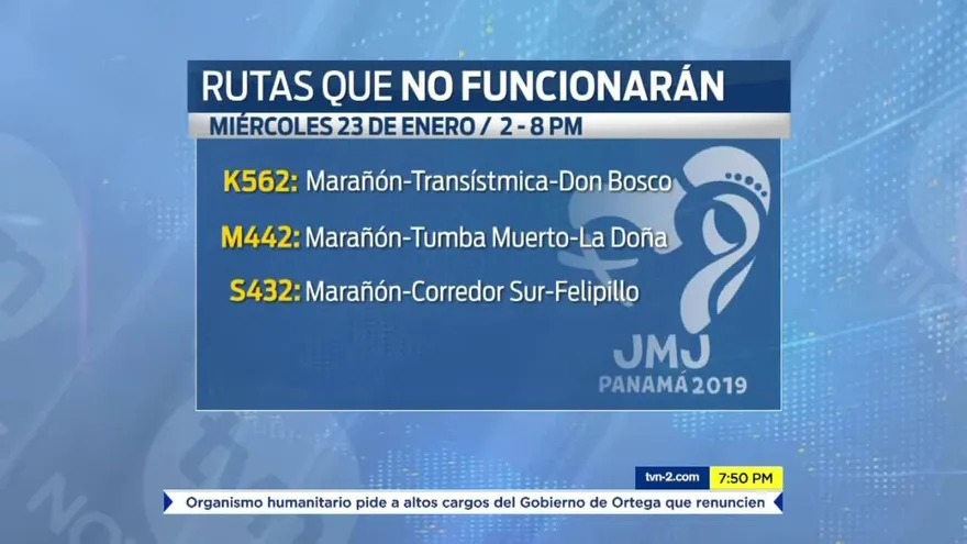 Dan a conocer rutas especiales de bus durante la JMJ