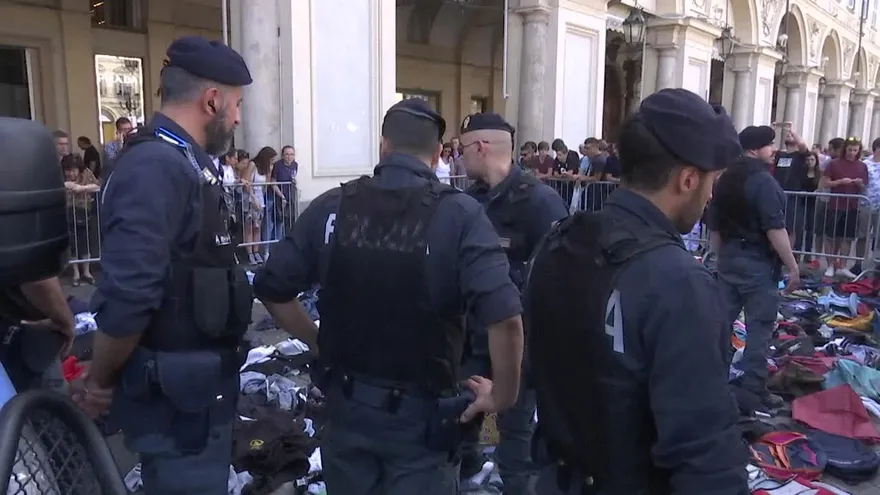 Así luce Turín, un día después de la estampida de fanáticos de la Juventus