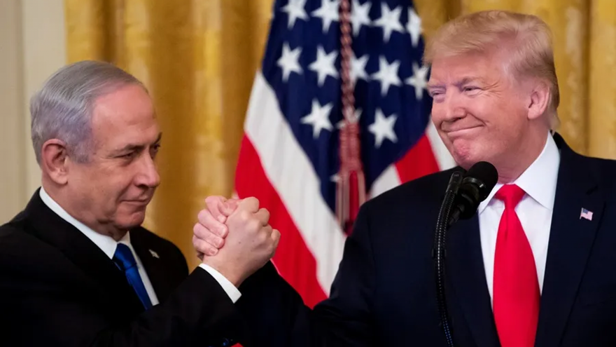 Donald Trump y el primer ministro israelí, Benjamín Netanyahu