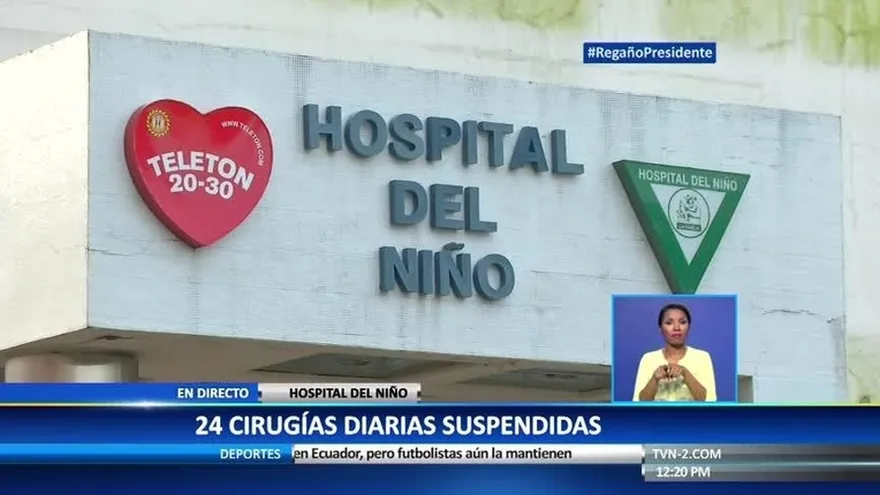 Más de 400 cirugías en el Hospital del Niño han sido suspendidas