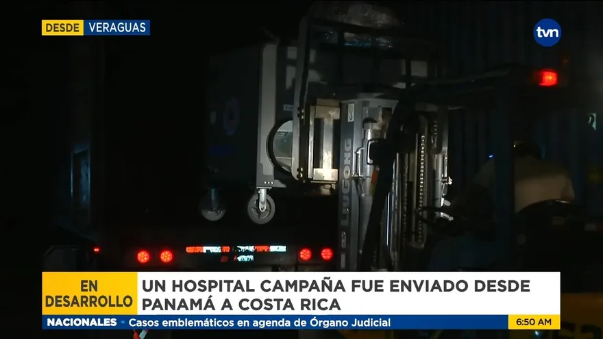 Trasladan hospital campaña desde Veraguas a Costa Rica