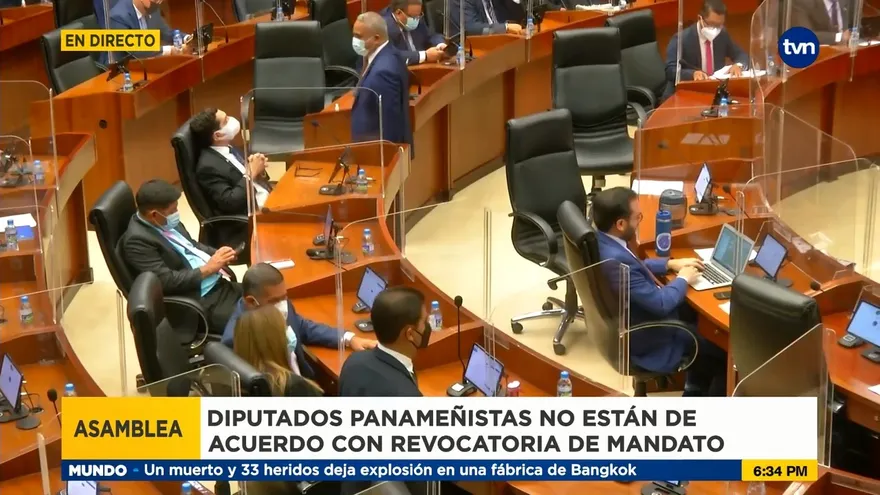 Diputados Panameñistas en contra de revocatoria de mandato
