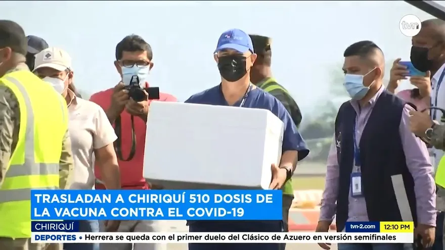 Más dosis de vacunas llegan a Chiriquí
