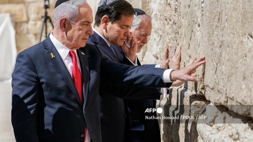 El secretario de Estado estadounidense, Marco Rubio, arrancó este domingo una visita a Israel.