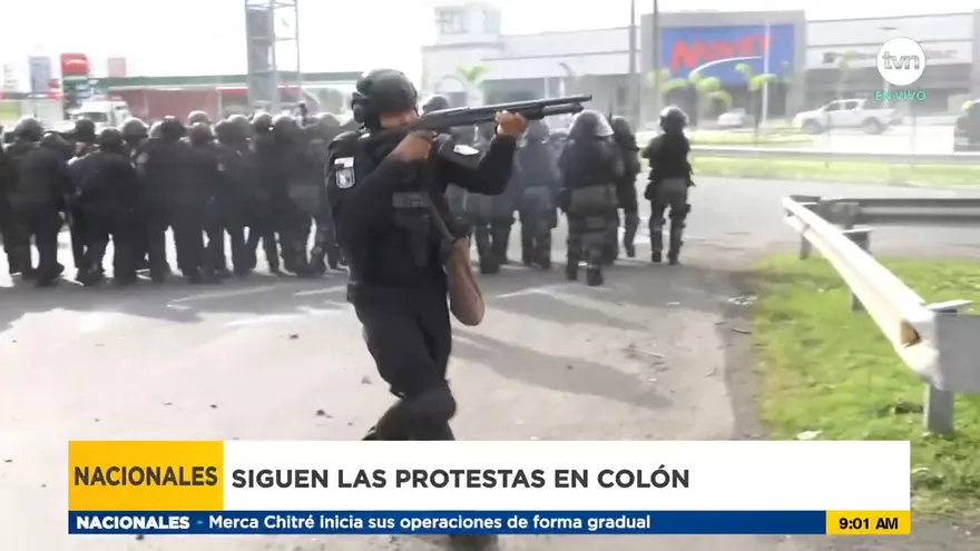 Protestas y enfrentamientos en Colón