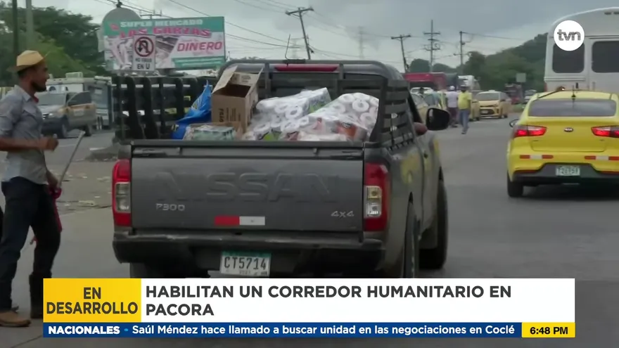 Habilitan corredor humanitario en Pacora para el paso de suministros