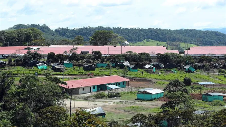 Vista del Espacio Territorial de Capacitación y Reincorporación de Buenavista, en el municipio de Mesetas, departamento del Meta (Colombia).