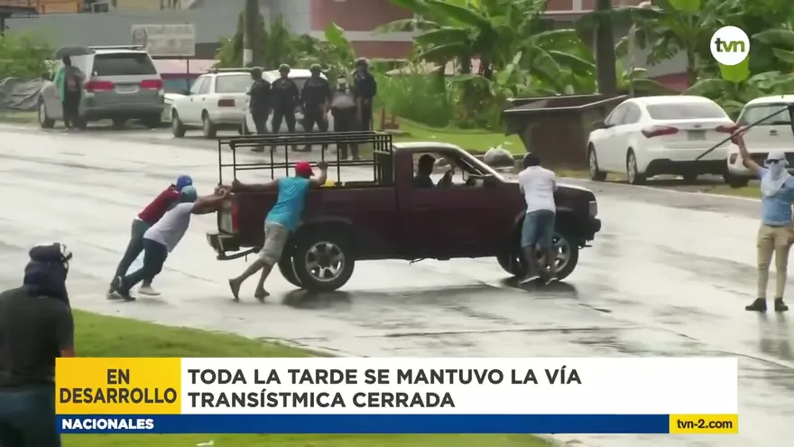 Cierre en la vía Transístmica