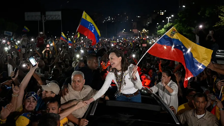 La líder opositora María Corina Machado retornó a Venezuela.