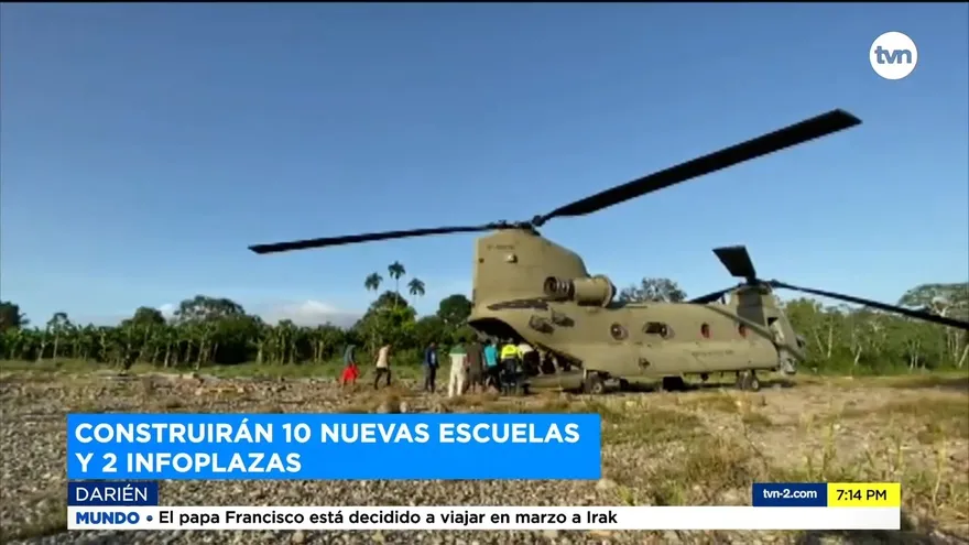 Comando Sur transporta materiales para escuelas en Darién