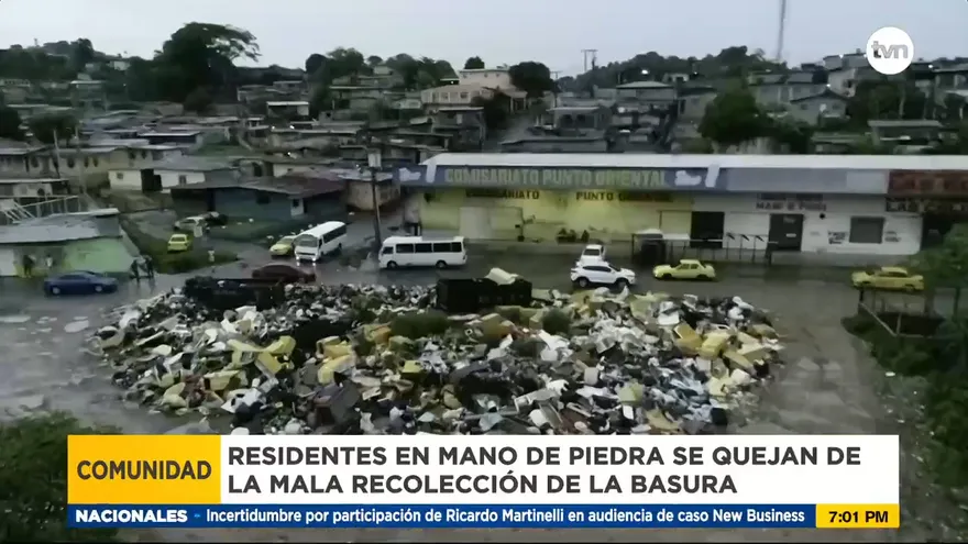 Protesta por mala recolección de la basura en Mano de Piedra