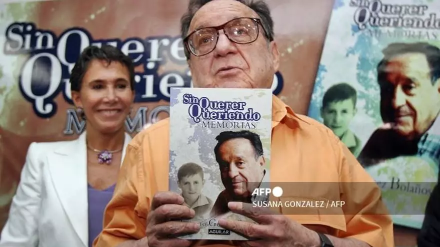 Foto archivo de Roberto Gómez Bolaños y Florinda Meza