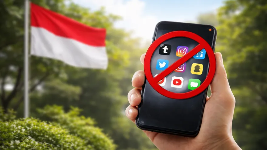 Prohibición de redes sociales a menores de 16 años en Indonesia