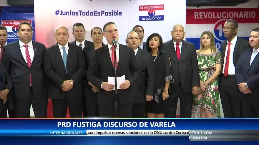 PRD cuestiona discurso de presidente Varela