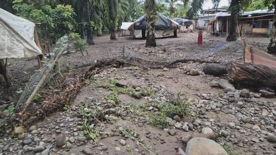 Viviendas afectadas en Chiriquí tras intensas lluvias.