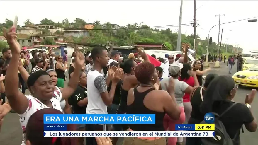 Protesta pacífica se ve empañada por vandalismo en calles de Colón