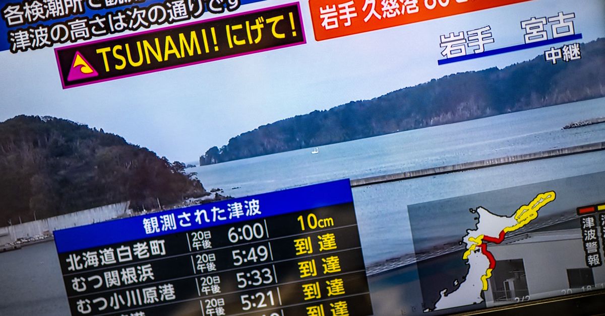 Un terremoto de magnitud 7,4 sacude Japón y provoca tsunami con olas de 80 cm