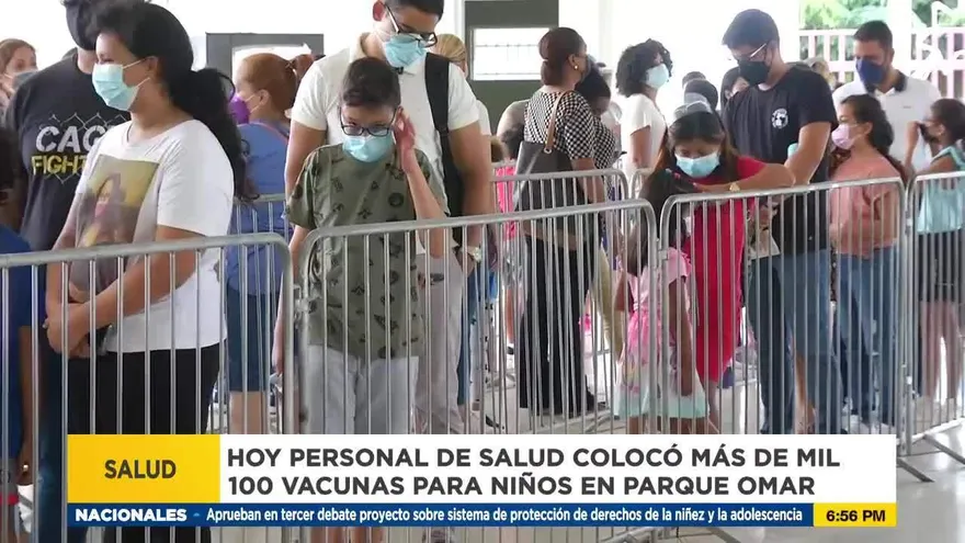 Sigue la vacunación pediátrica anticovid en el Parque Omar