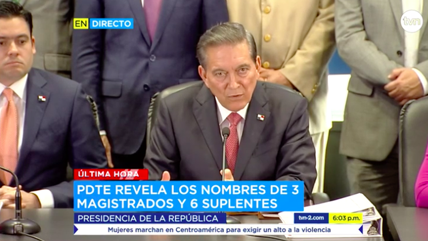 Cortizo revela los nombres de los magistrados designados para la Corte Suprema