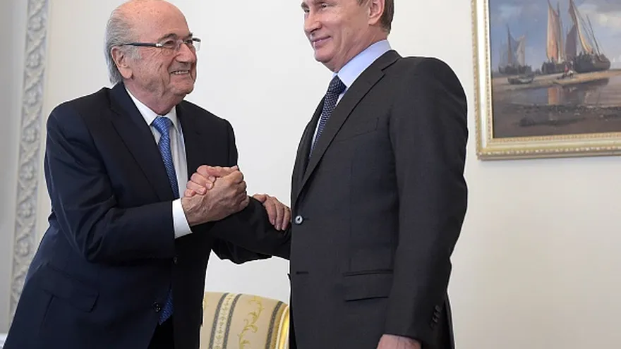 Joseph Blatter y Vladimir Putin