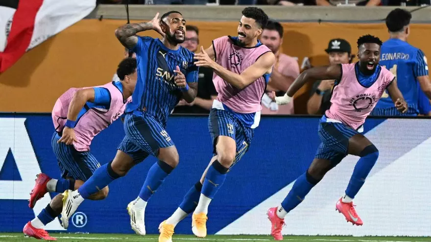 Jugadores del Al Hilal celebran