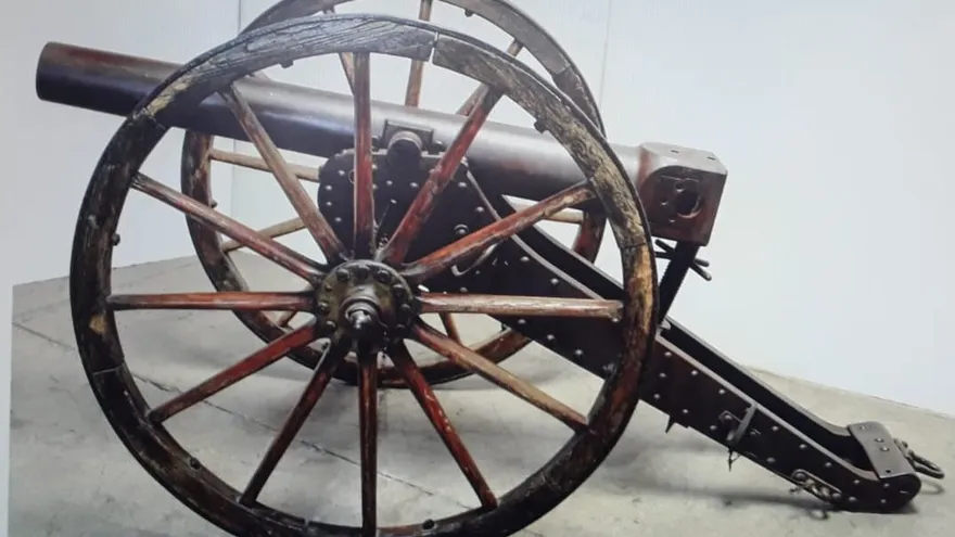 Cañón KRUPP 60MM muy parecido a los utilizados en la época del General Esteban Huertas.