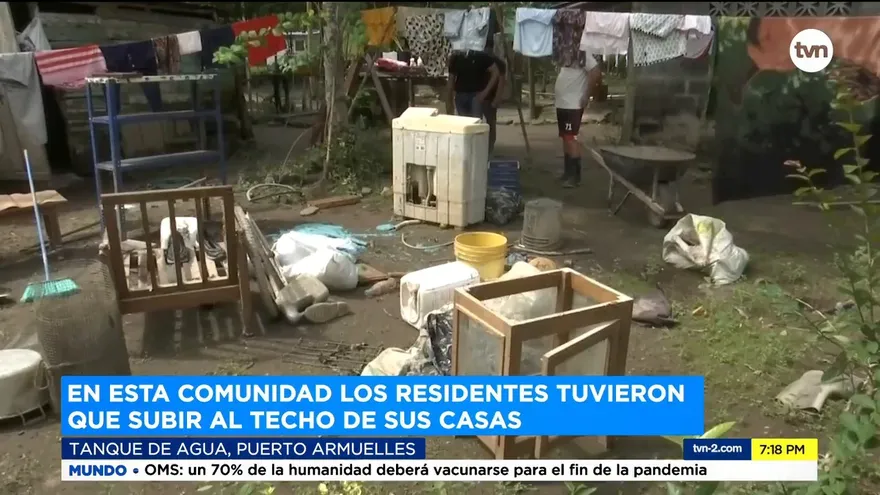 Residentes en Chiriquí se subieron al techo para sobrevivir