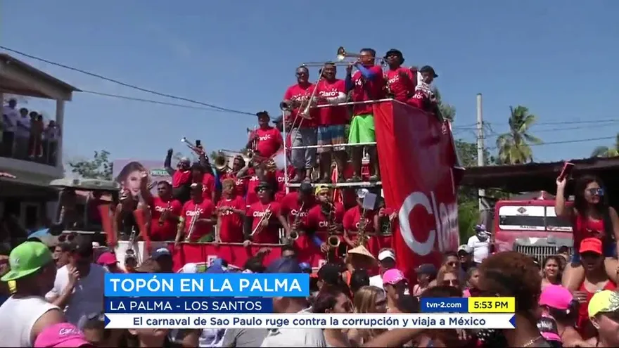 Mucha diversión en el segundo día de carnaval en Los Santos