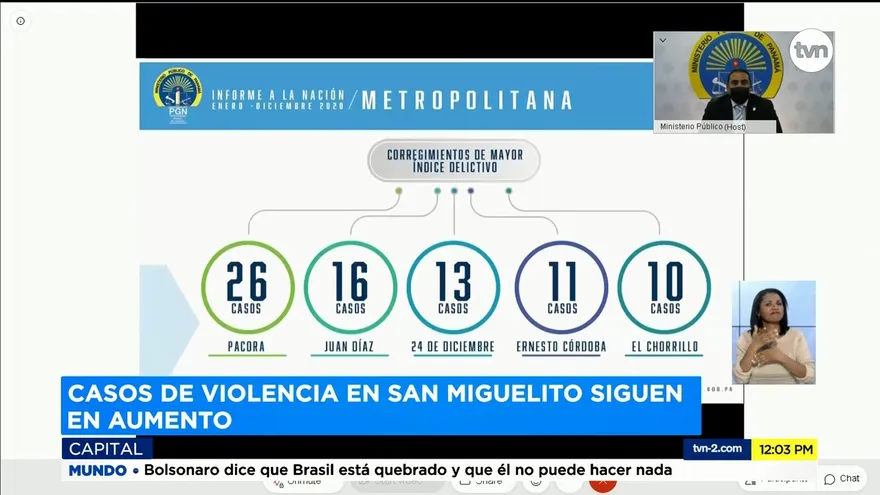 Fiscales dan informe sobre homicidios en Panamá