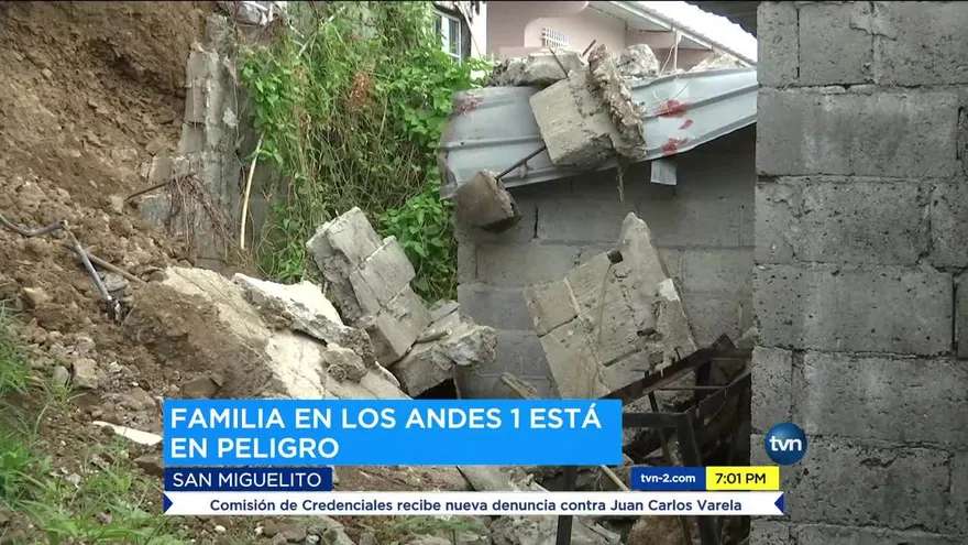 Familia en Los Andes teme que una vivienda les caiga encima si las autoridades no actúan