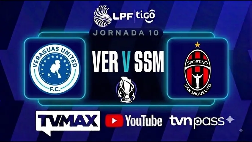 VERAGUAS UNITED FC VS SPORTING DE SAN MIGUELITO | J-10 | ⚽APERTURA  2026 LPF | #FULLTVMAX | #ENVIVO'