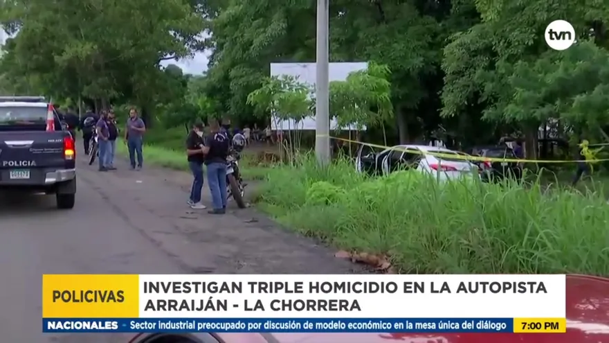 Investigan triple homicidio en la Autopista Arraiján - La Chorrera