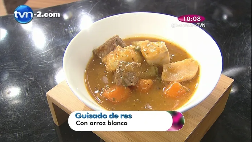 Receta - Guisado de Res con arroz blanco